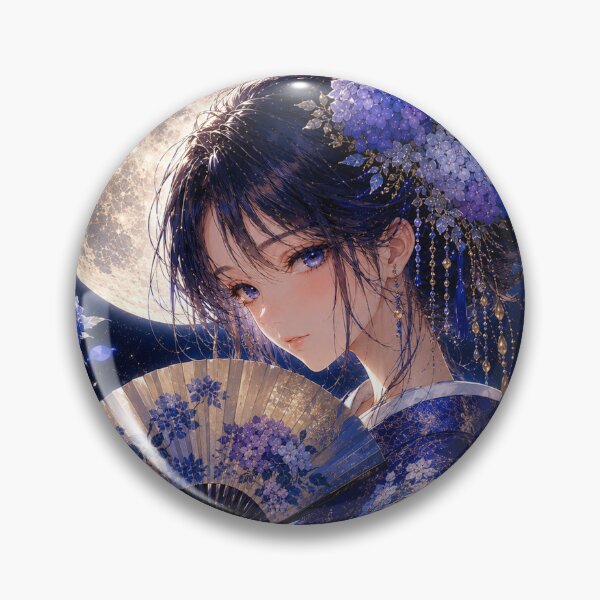 Item preview, Moonlit Hydrangea Maiden | Japanese Fantasy Art designed and sold by KawaiiLabo.