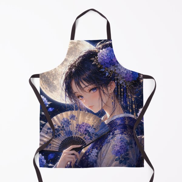 Item preview, Moonlit Hydrangea Maiden | Japanese Fantasy Art designed and sold by KawaiiLabo.