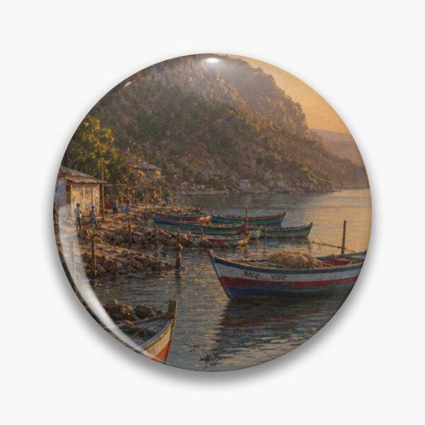 Item preview, Sunset Over Haitian Boats designed and sold by BrickByDream.