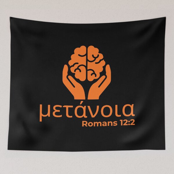 Item preview, Metanoia - Romans 12:2 Christian Transformation - Orange Design  designed and sold by MoriaStore.