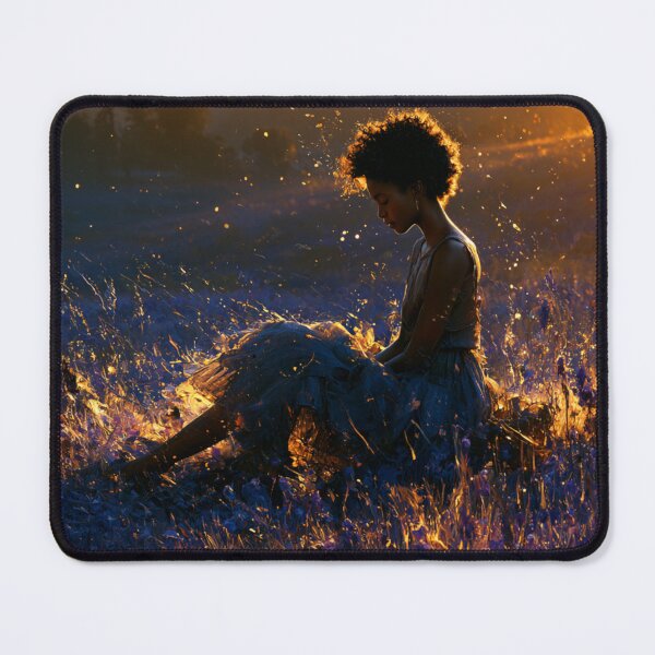 Item preview, Black Woman Lavender Field Art | African American Wall Decor | Sunset Portrait designed and sold by GSizzle1.