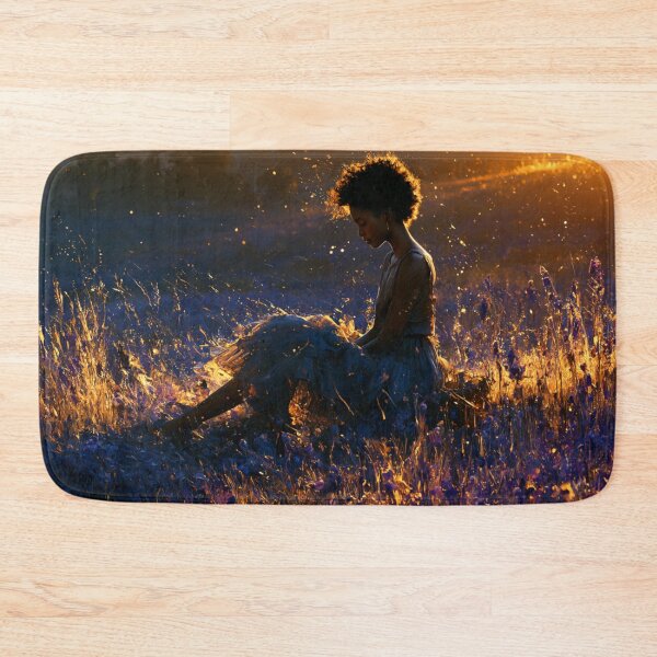 Item preview, Black Woman Lavender Field Art | African American Wall Decor | Sunset Portrait designed and sold by GSizzle1.