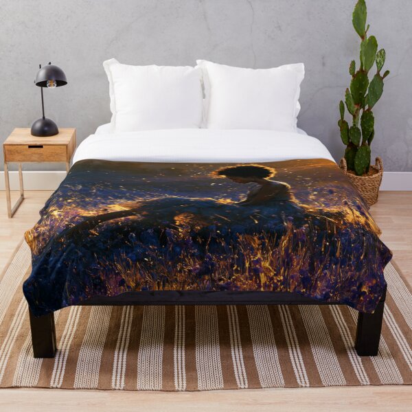Item preview, Black Woman Lavender Field Art | African American Wall Decor | Sunset Portrait designed and sold by GSizzle1.