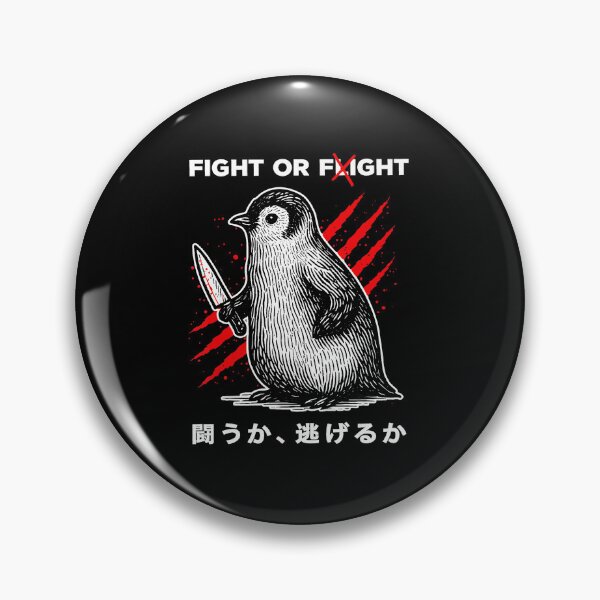 Item preview, Fight Or Flight Penguin Dark Humor Japanese Manga designed and sold by titanlevi.