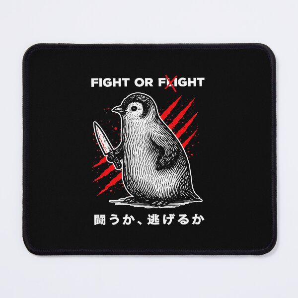 Item preview, Fight Or Flight Penguin Dark Humor Japanese Manga designed and sold by titanlevi.