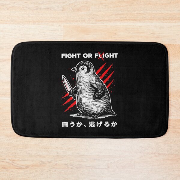 Item preview, Fight Or Flight Penguin Dark Humor Japanese Manga designed and sold by titanlevi.