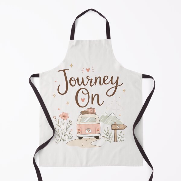 Item preview, Journey On Cute Travel Adventure Quote Design | Boho Camper Van Wanderlust Illustration designed and sold by Sanika arts .
