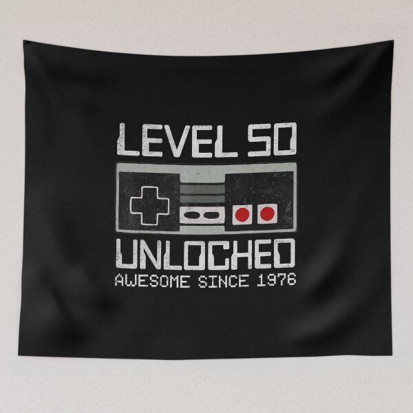 Item preview, Level 50 Unlocked Retro Gamer Birthday Celebration Since 1976 designed and sold by FGTV2021.