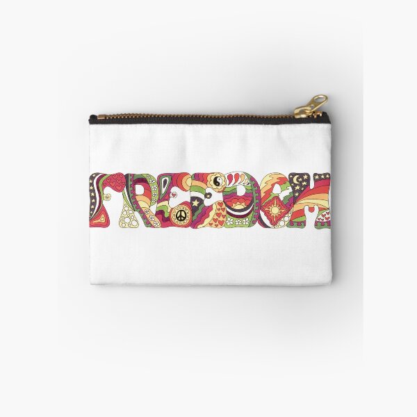 Item preview, Vintage Psychedelic Freedom Art White – Retro Hippie Rainbow Groovy Peace Design designed and sold by Kellie Espie Art.