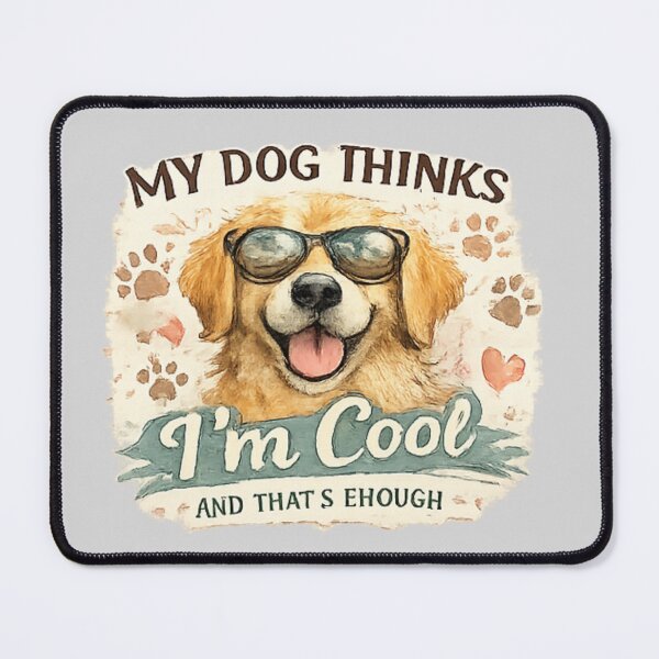 Item preview, My Dog Thinks Im Cool Funny Dog Lover Shirt designed and sold by PoojaArtLab.