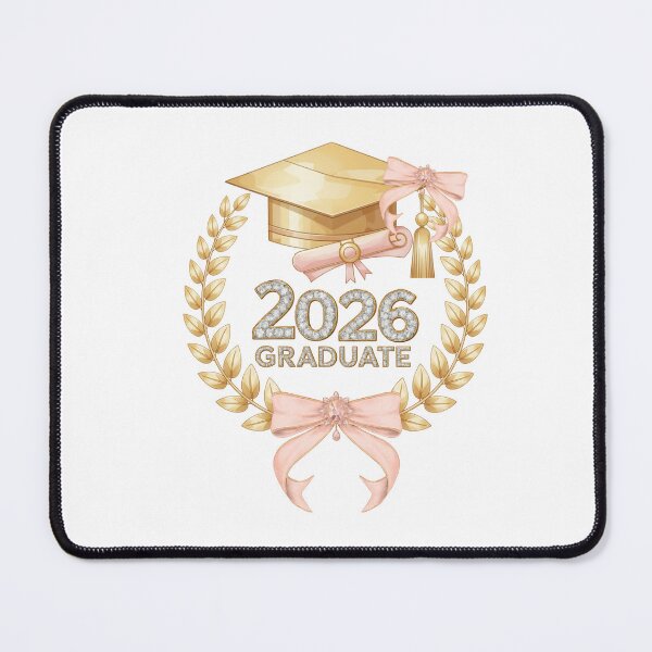 Item preview, 2026 Graduate with Royal Laurel Motif, Pink Bow & Diamonds designed and sold by JeweledDesigns.