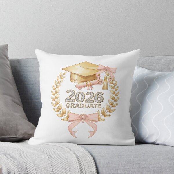 Item preview, 2026 Graduate with Royal Laurel Motif, Pink Bow & Diamonds designed and sold by jeweleddesigns.