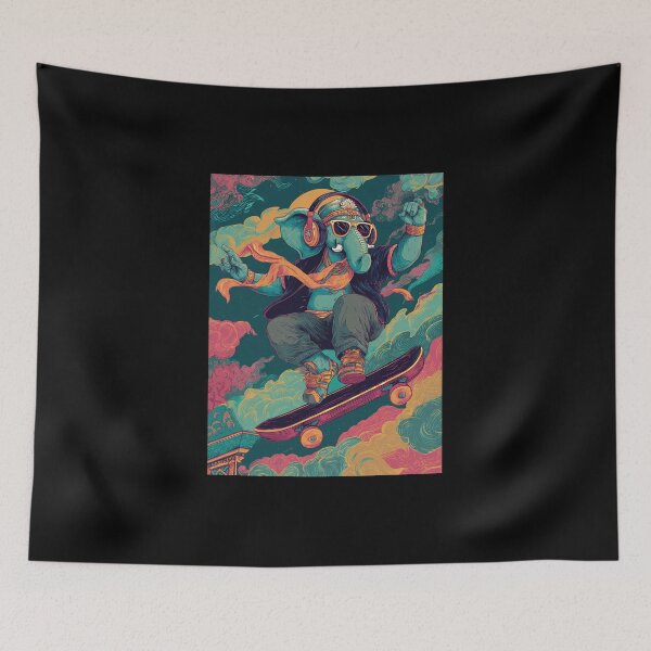 Item preview, Ganesha Skateboard Flow Vision Streetwear Pop Surrealism designed and sold by PANNARUK THAILAND.
