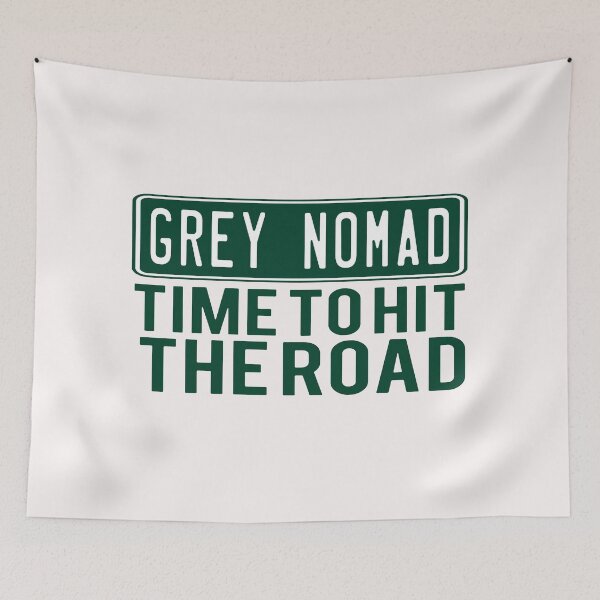 Item preview, Grey Nomad; Time To Hit The Road; designed and sold by StickerApe.