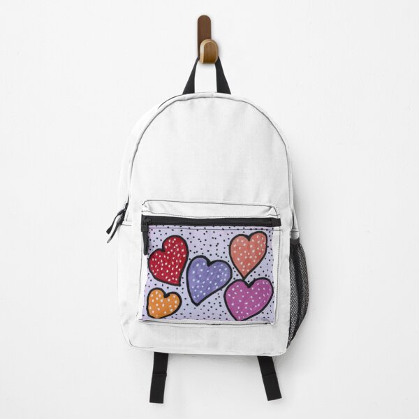 Item preview, Colorful Polka Dot Hearts – Hand-Drawn Pop Art Heart Pattern on Dotted Background designed and sold by M1234s.