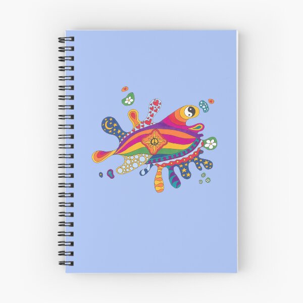Item preview, Psychedelic Splat Art Blue– Retro Hippie Rainbow Groovy Peace Design designed and sold by Kellie Espie Art.