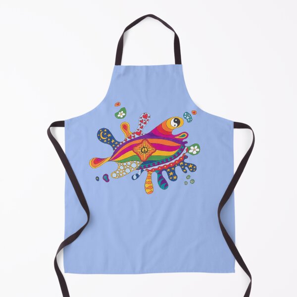 Item preview, Psychedelic Splat Art Blue– Retro Hippie Rainbow Groovy Peace Design designed and sold by Kellie Espie Art.