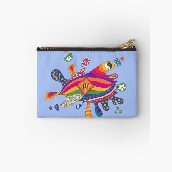 Item preview, Psychedelic Splat Art Blue– Retro Hippie Rainbow Groovy Peace Design designed and sold by Kellie Espie Art.