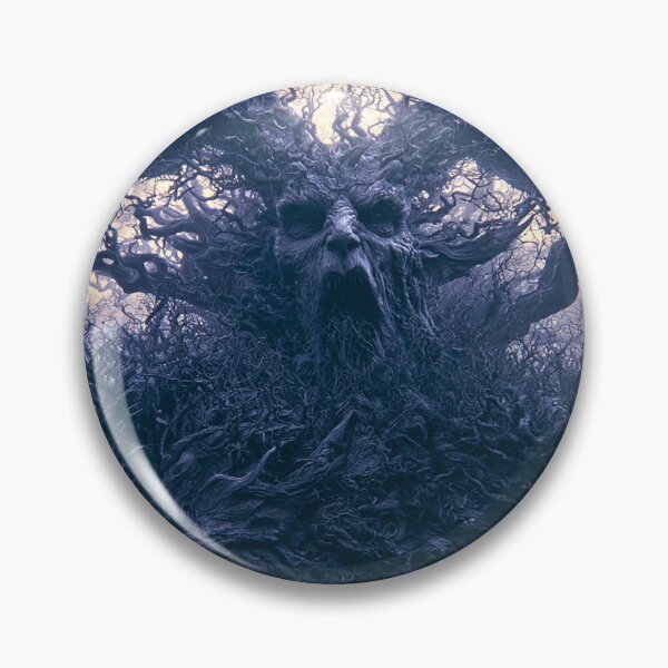 Item preview, The Elderthorn: The Bearded King | Horned Skull Tree Art Print | Dark Fantasy Wall Art designed and sold by Opetis.