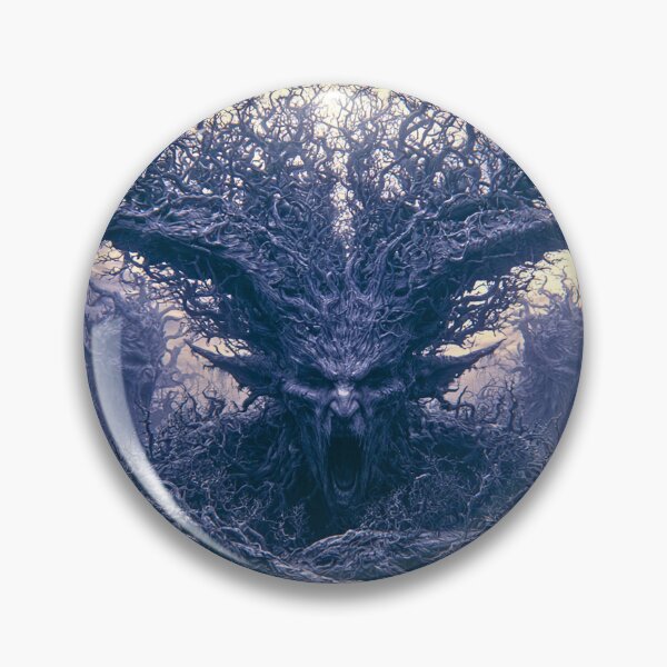 Item preview, The Elderthorn: The Horned Ancient | Horned Skull Tree Portrait | Dark Fantasy Wall Art designed and sold by Opetis.
