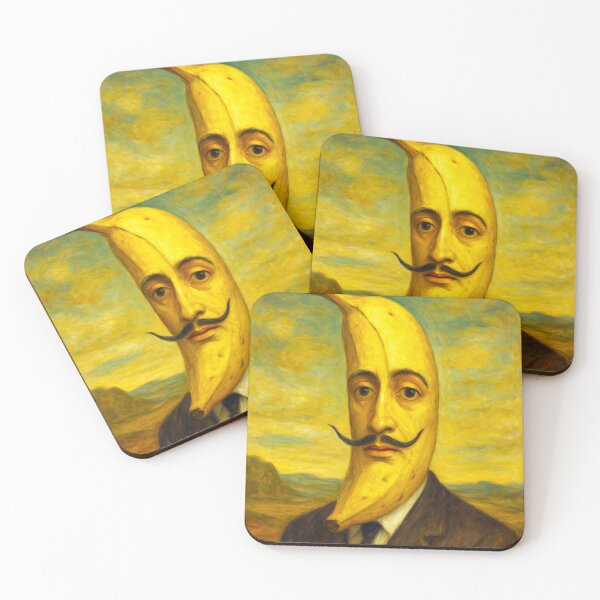 Item preview, The Dapper Banana Gentleman: Surreal Portrait of a Fruit Aristocrat designed and sold by Surreal Characters & Cute Pups.