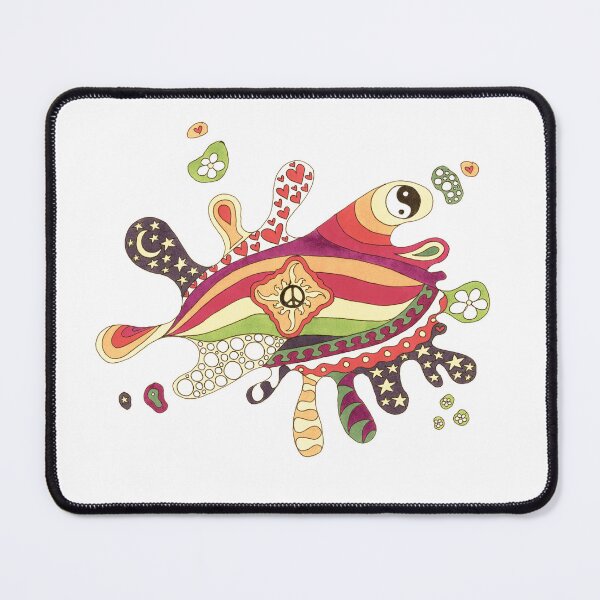 Item preview, Vintage Psychedelic Splat Art White– Retro Hippie Rainbow Groovy Peace Design designed and sold by Kellie Espie Art.