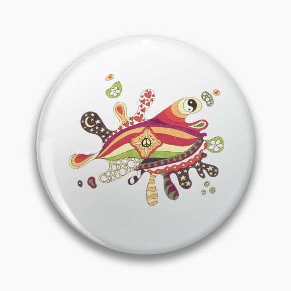 Item preview, Vintage Psychedelic Splat Art White– Retro Hippie Rainbow Groovy Peace Design designed and sold by Kellie Espie Art.