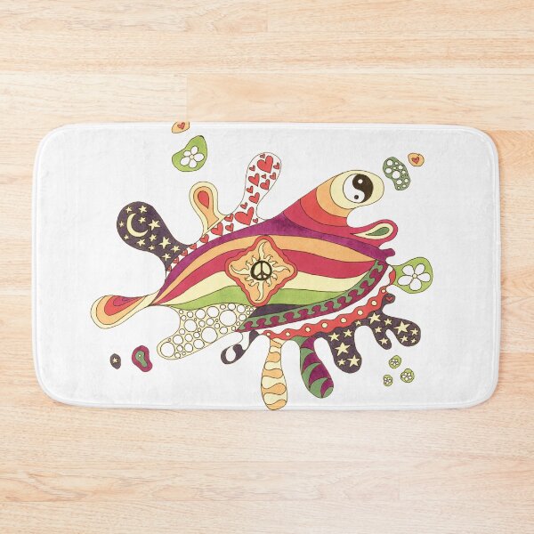 Item preview, Vintage Psychedelic Splat Art White– Retro Hippie Rainbow Groovy Peace Design designed and sold by Kellie Espie Art.