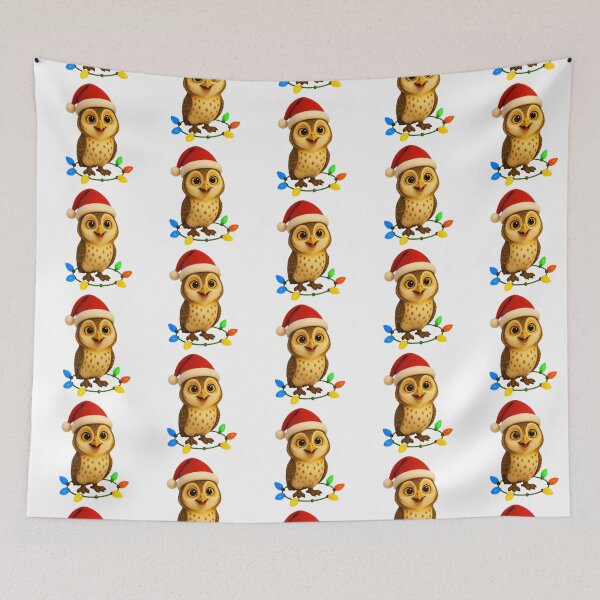 Item preview, Christmas Golden Masked Owl designed and sold by Sillytoe.