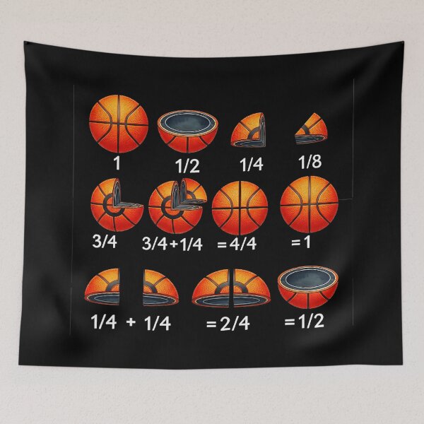 Item preview, Basketball Fractions Math Teacher Student Classroom Learning designed and sold by allistermariam.