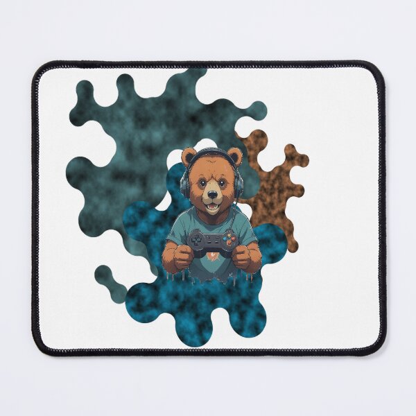 Item preview, Cute Gamer Bear Mascot Graphic Texture Background designed and sold by Animalloveus.