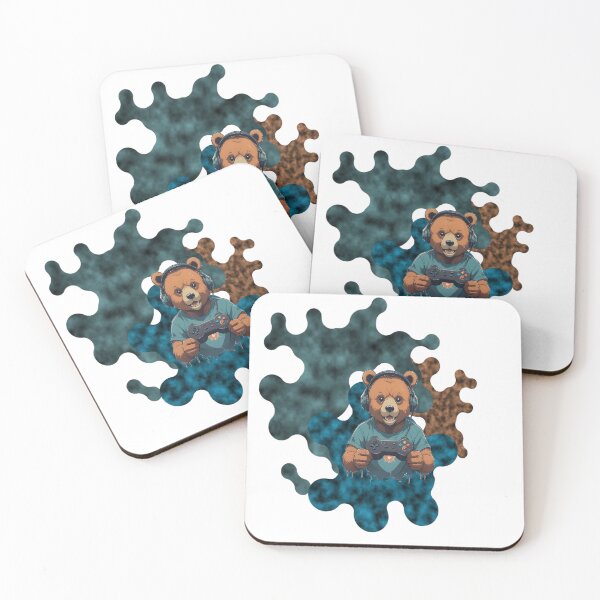 Item preview, Cute Gamer Bear Mascot Graphic Texture Background designed and sold by Animalloveus.