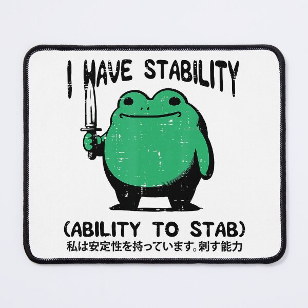 Item preview, Chaotic Frog With Knife Meme Art Calm Outside Questionable Energy designed and sold by titanlevi.