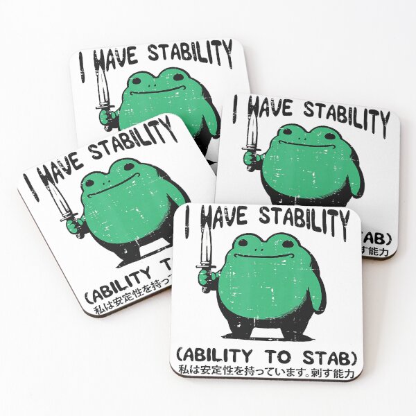 Item preview, Chaotic Frog With Knife Meme Art Calm Outside Questionable Energy designed and sold by titanlevi.