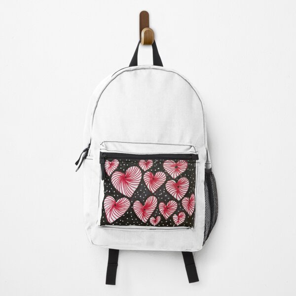 Item preview, Hearts in the Stars – Hand-Drawn Zentangle Heart Art in Red, White and Black designed and sold by M1234s.