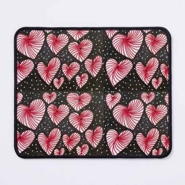 Item preview, Hearts in the Stars – Hand-Drawn Zentangle Heart Art in Red, White and Black designed and sold by M1234s.