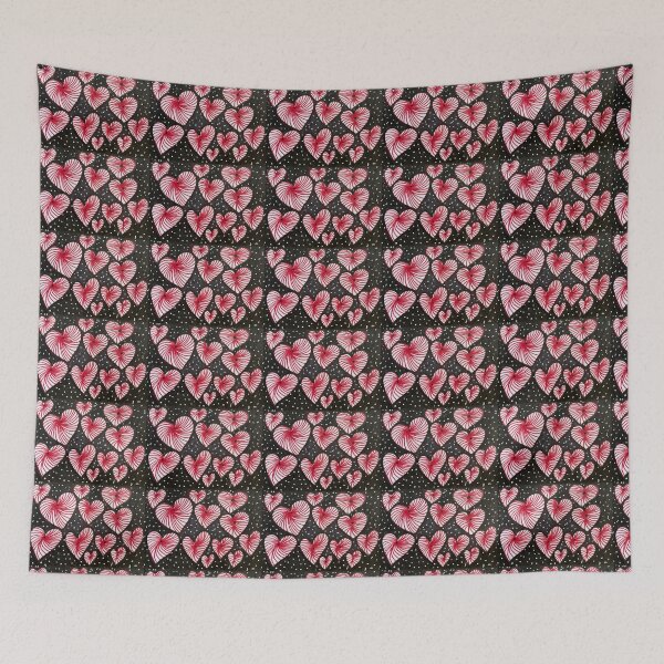 Item preview, Hearts in the Stars – Hand-Drawn Zentangle Heart Art in Red, White and Black designed and sold by M1234s.