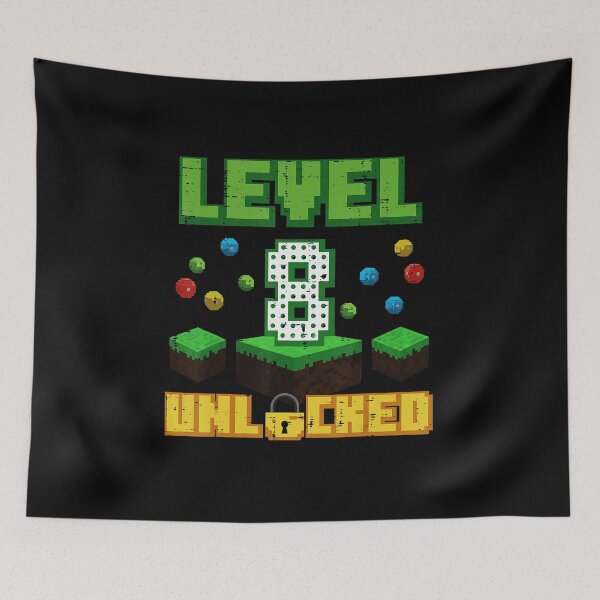 Item preview, Level 8 Unlocked Pixel Gaming Birthday for Young Gamers designed and sold by FGTV2021.