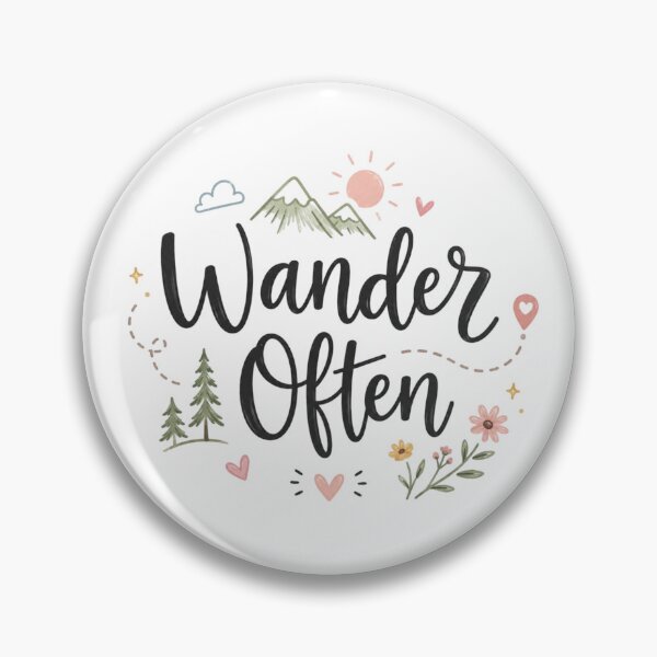 Item preview, Wander Often Cute Travel Quote Design | Adventure Lover Typography | Boho Wanderlust Aesthetic Sticker designed and sold by Sanika arts .