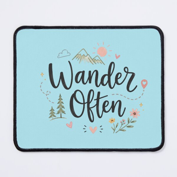 Item preview, Wander Often Cute Travel Quote Design | Adventure Lover Typography | Boho Wanderlust Aesthetic Sticker designed and sold by Sanika arts .