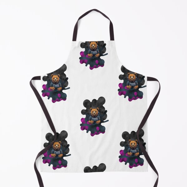 Item preview, Cute Gamer Bear Mascot Graphic Pink Smoke Background designed and sold by Animalloveus.