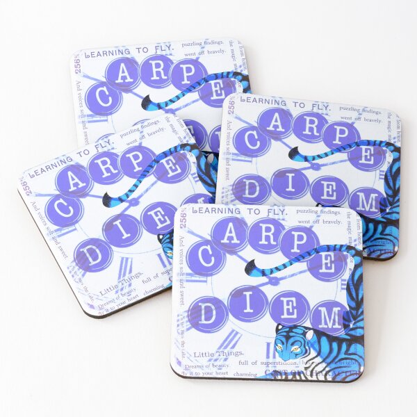 Item preview, Blue Tiger Carpe Diem | Destination Unknown Mystical Collage Art designed and sold by bewitchedcuties.