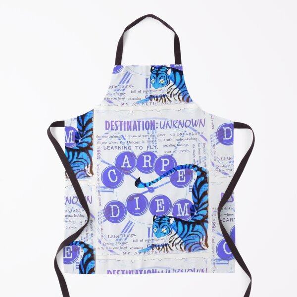 Item preview, Blue Tiger Carpe Diem | Destination Unknown Mystical Collage Art designed and sold by bewitchedcuties.