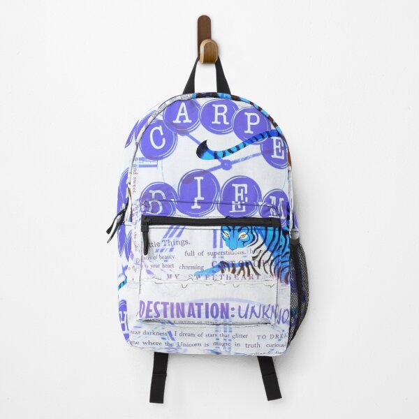 Item preview, Blue Tiger Carpe Diem | Destination Unknown Mystical Collage Art designed and sold by bewitchedcuties.