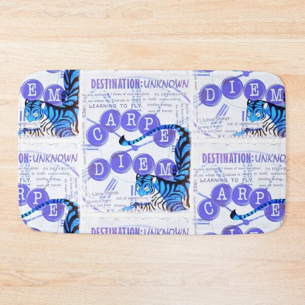 Item preview, Blue Tiger Carpe Diem | Destination Unknown Mystical Collage Art designed and sold by bewitchedcuties.