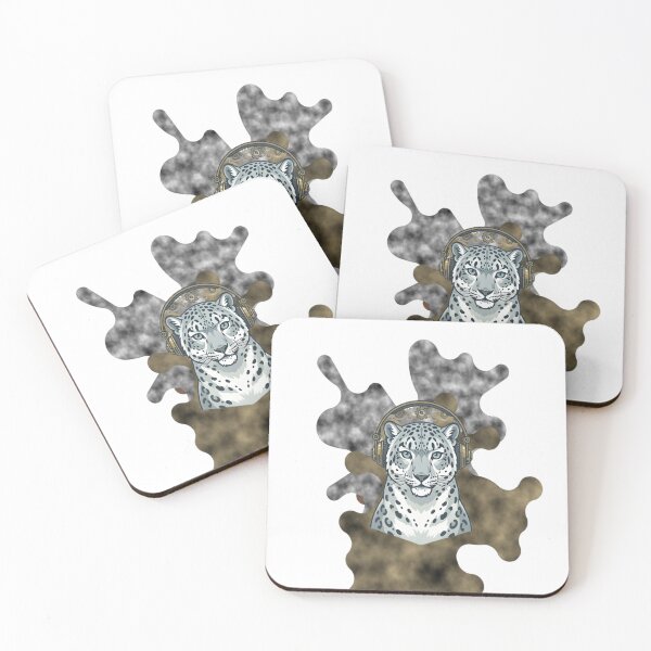 Item preview, Cute Snow Leopard Gamer Mascot Gold Camo Background designed and sold by Animalloveus.