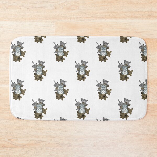 Item preview, Cute Snow Leopard Gamer Mascot Gold Camo Background designed and sold by Animalloveus.