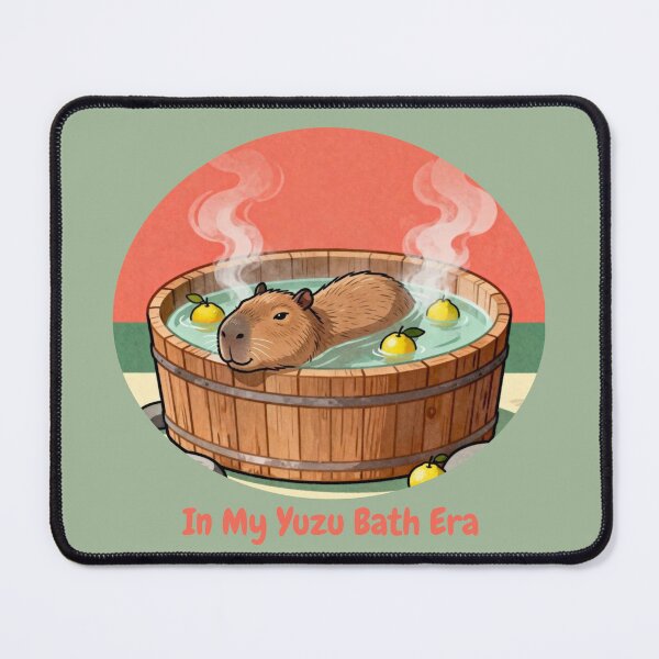 Item preview, In My Yuzu Bath Era Cute Japanese Capybara Meme designed and sold by FIREDesignsPOD.