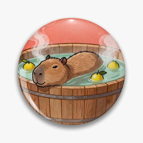 Item preview, In My Yuzu Bath Era Cute Japanese Capybara Meme designed and sold by FIREDesignsPOD.