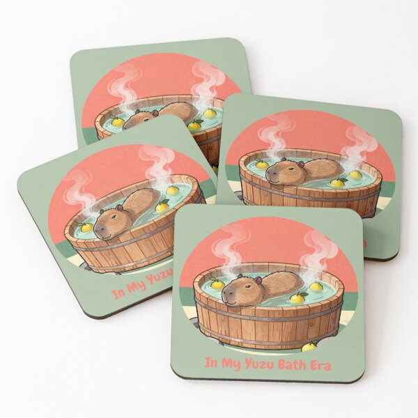 Item preview, In My Yuzu Bath Era Cute Japanese Capybara Meme designed and sold by FIREDesignsPOD.